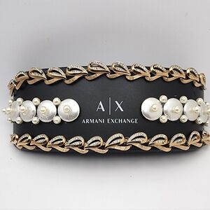 Upcylced-Armani Exchange Gold and White Women's Eye Glasses Case